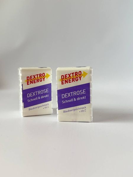 Декстроза Dextro Traubenzucker Blaubeere с виноградным сахаром и витамином С, вкус черники 46г 1925331028 фото