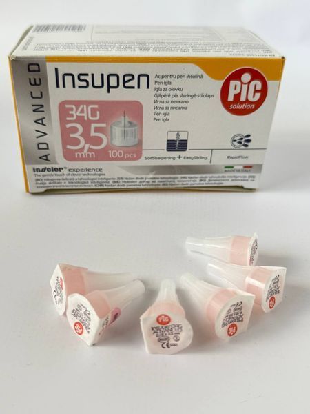 Інсулінові голки Insupen (Інсупен) 34G/3,5мм для шприц-ручки ПОШТУЧНО 2528499049 фото