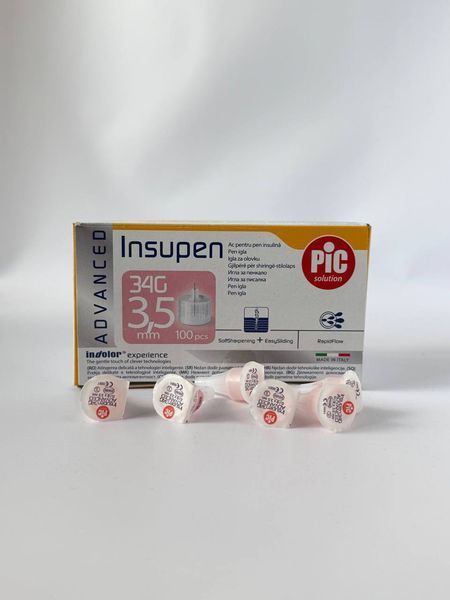 Інсулінові голки Insupen (Інсупен) 34G/3,5мм для шприц-ручки ПОШТУЧНО 2528499049 фото