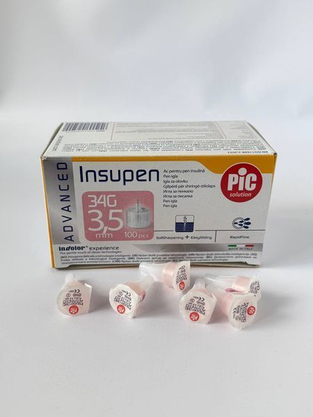 Інсулінові голки Insupen (Інсупен) 34G/3,5мм для шприц-ручки ПОШТУЧНО 2528499049 фото