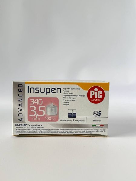 Інсулінові голки Insupen (Інсупен) 34G/3,5мм для шприц-ручки, 100 шт 2441534209 фото