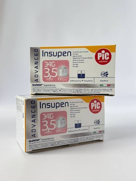 Інсулінові голки Insupen (Інсупен) 34G/3,5мм для шприц-ручки, 100 шт 2441534209 фото