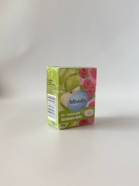 Декстроза Mivolis Traubenzucker 2in1 Himbeere-Apfel Малина Яблуко, 50 г 2238506015 фото
