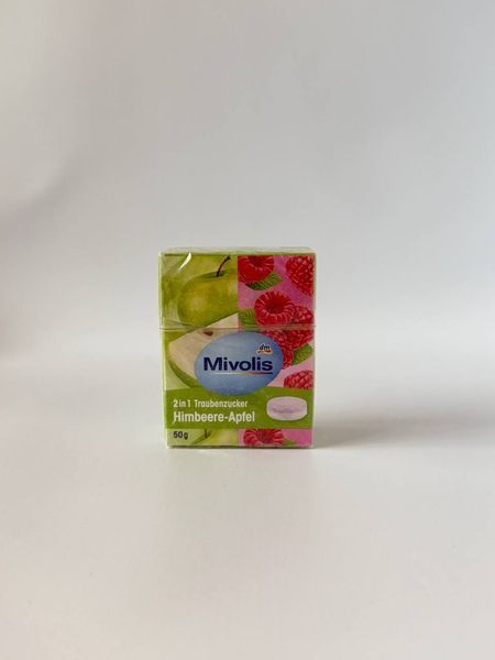 Декстроза Mivolis Traubenzucker 2in1 Himbeere-Apfel Малина Яблуко, 50 г 2238506015 фото