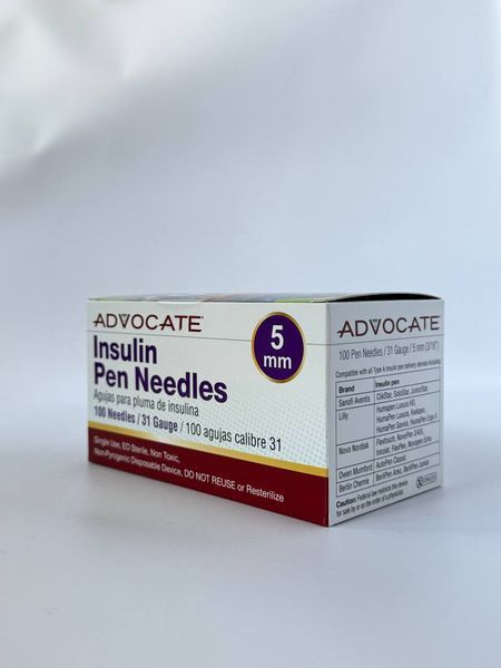 Голки інсулінові Адвокат ADVOCATE Pen Needles 31G/5мм, 100 шт 2559135437 фото