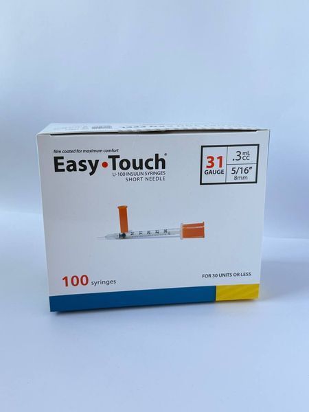 Инсулиновые шприцы Easy Touch 0,3 мл (8 мм) U-100 (31G), 10 шт 63584967862 фото
