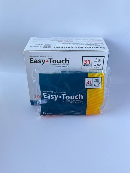 Инсулиновые шприцы Easy Touch 0,3 мл (8 мм) U-100 (31G), 10 шт 63584967862 фото