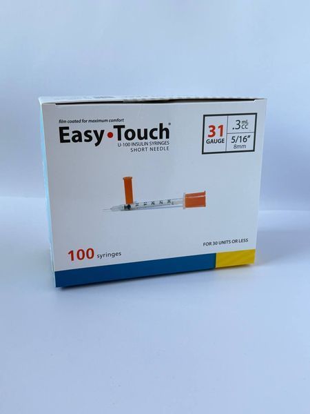 Инсулиновые шприцы Easy Touch 0,3 мл (8 мм) U-100 (31G), 10 шт 63584967862 фото