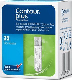 Тест-смужки CONTOUR PLUS (Контур Плюс), 25 шт. 1278536840 фото