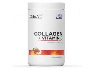 Колаген OstroVit Collagen + Vitamin C зі смаком персика без цукру, 400 г 2308670567 фото