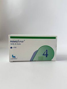 Иглы для инсулиновых шприц-ручек 4 мм - Novofine 32G 100 шт 1655777028 фото