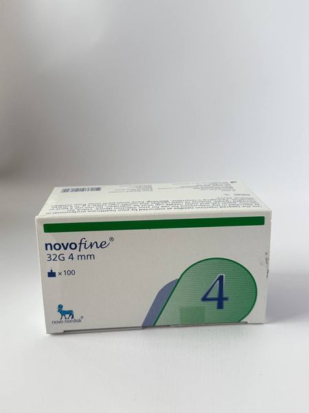 Иглы для инсулиновых шприц-ручек 4 мм - Novofine 32G 100 шт 1655777028 фото