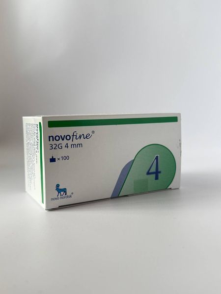 Иглы для инсулиновых шприц-ручек 4 мм - Novofine 32G 100 шт 1655777028 фото