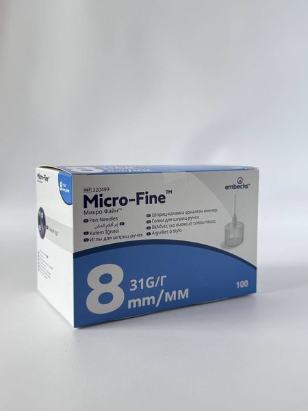 Иглы BD Micro-Fine Plus (Биди Микро-файн) 31G/8 мм 100 шт 1222713999 фото