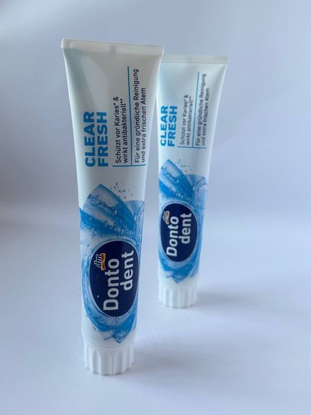 Антибактеріальна Зубна паста Dontodent Clear Fresh, 125 мл 2373375497 фото