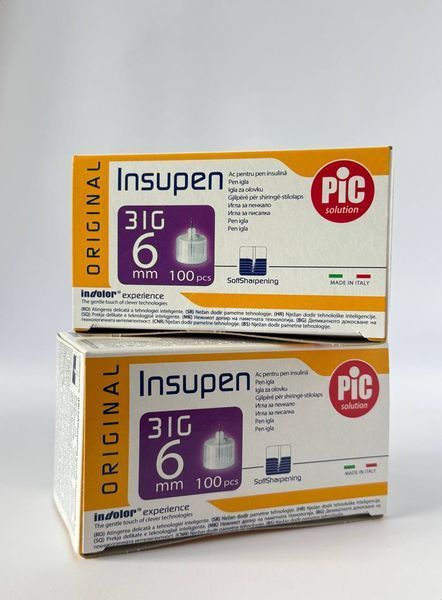 Голки Insupen (Інсупен) 31G/6 мм для шприц-ручки 1218232773 фото