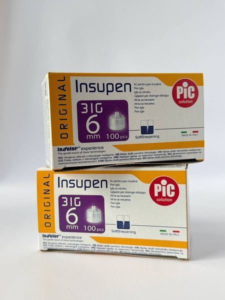 Голки Insupen (Інсупен) 31G/6 мм для шприц-ручки 1218232773 фото
