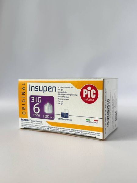 Голки Insupen (Інсупен) 31G/6 мм для шприц-ручки 1218232773 фото