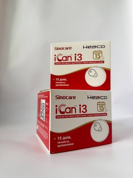 Сенсор iCan 3 CGM Sinocare Heaco, Сенокер система непрерывного мониторинга глюкозы, 15-дневный мониторинг 852896262 фото