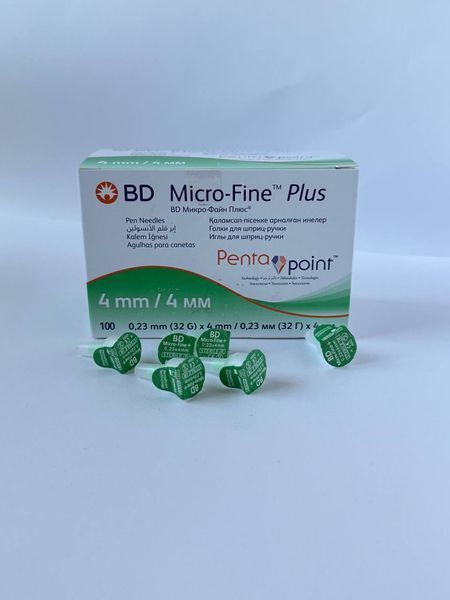 Иглы BD Micro-Fine Plus ( БД Микро-файн) 32G/4 мм 100 шт. 1380327875 фото