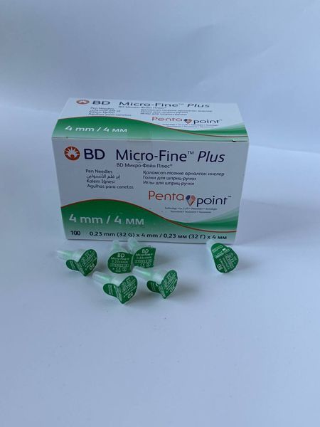Иглы BD Micro-Fine Plus ( БД Микро-файн) 32G/4 мм 100 шт. 1380327875 фото