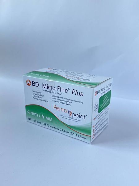 Иглы BD Micro-Fine Plus ( БД Микро-файн) 32G/4 мм 100 шт. 1380327875 фото