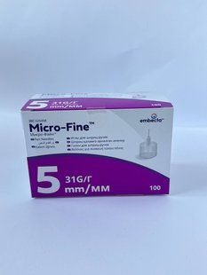 Голки BD Micro-Fine Plus ( БД Мікро-файн) 31G/5 мм 100 шт. 1380340353 фото
