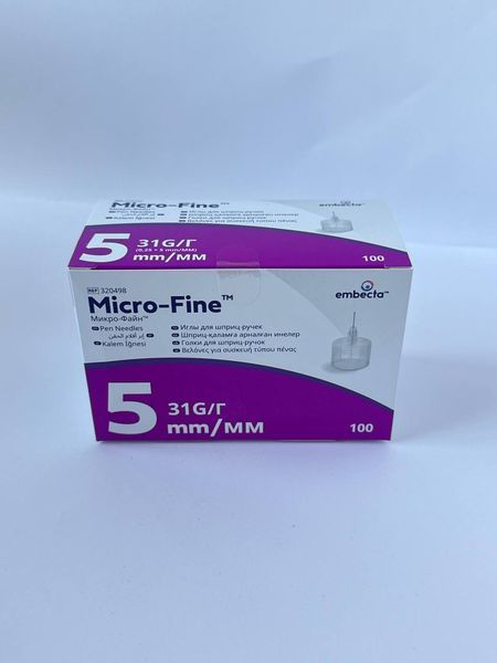 Голки BD Micro-Fine Plus ( БД Мікро-файн) 31G/5 мм 100 шт. 1380340353 фото