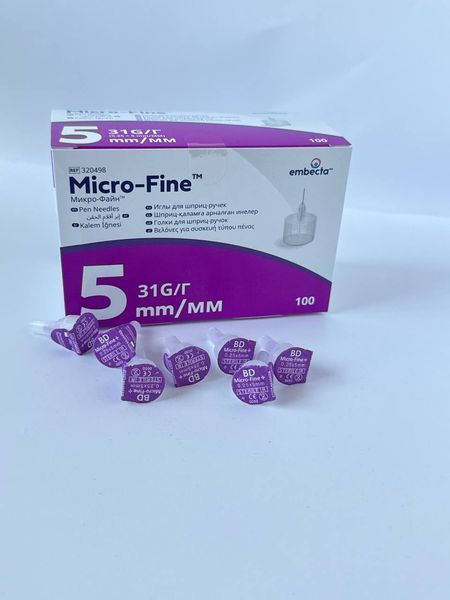 Иглы BD Micro-Fine Plus ( БД Микро-файн) 31G/5 мм ПОШТУЧНО 1380348883 фото