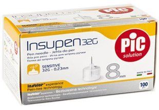 Голки Insupen 8 мм 32 G (Инсупен) для шприц-ручки 1218254123 фото
