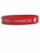 Силіконовий ID-браслет TYPE 1 DIABETIC для дорослих 2092385886 фото