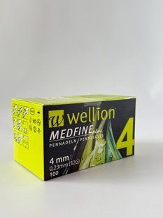 Иглы Wellion&nbsp;(Веллион) 32G для шприц-ручек Wellion 4 мм, 100 шт. 1235584359 фото