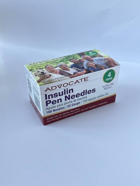 Иглы инсулиновые Адвокат ADVOCATE Pen Needles 33G/4мм, 100 шт 2386042396 фото