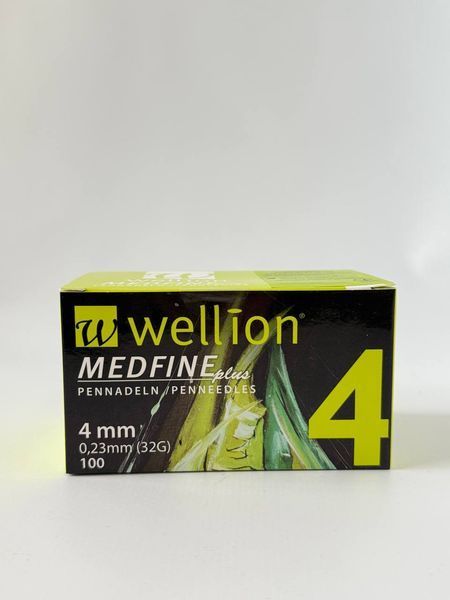 Голки Wellion&nbsp;(Велліон) 32G для шприц-ручек Wellion 4 мм, 100 шт. 1235584359 фото