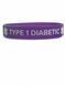 Силіконовий ID-браслет TYPE 1 DIABETIC для дорослих 2092385888 фото
