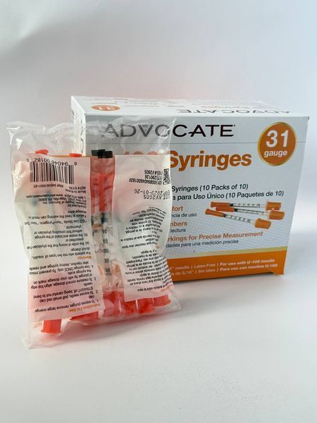 Шприцы инсулиновые адвокат ADVOCATE Syringes 31G, 10 шт 2386055102 фото