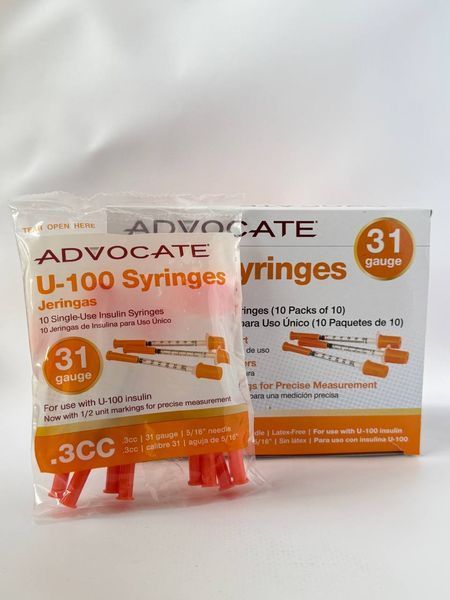 Шприцы инсулиновые адвокат ADVOCATE Syringes 31G, 10 шт 2386055102 фото