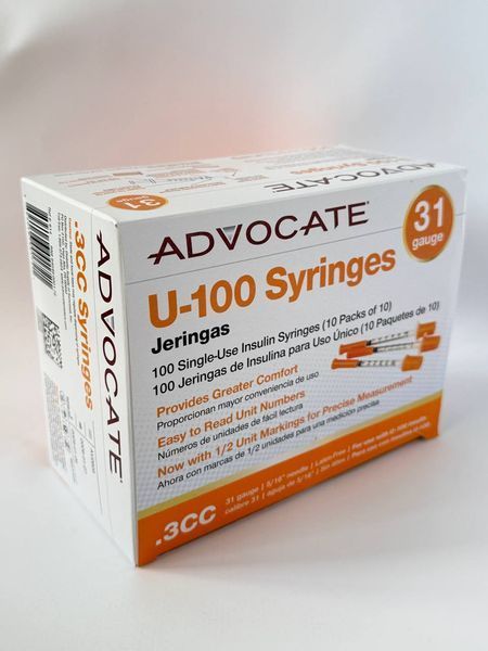 Шприцы инсулиновые адвокат ADVOCATE Syringes 31G, 10 шт 2386055102 фото