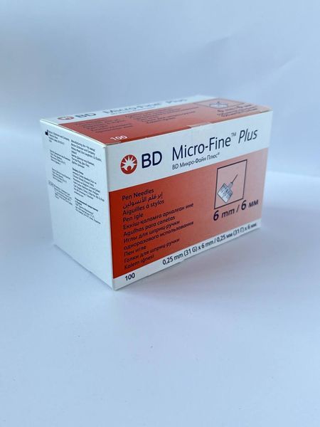 Иглы BD Micro-Fine Plus (Биди Микро-файн) 31G/6 мм, 100 шт. 1393989475 фото