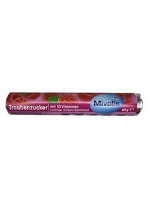 Декстроза малина Mivolis Traubenzucker Himbeere mit 10 Vitaminen с 10 витаминами 44 г 1591275868 фото