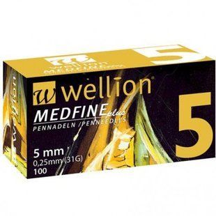 Голки Wellion (Велліон) 31G для шприц-ручок Wellion 5 мм, 100 шт. 1235604151 фото