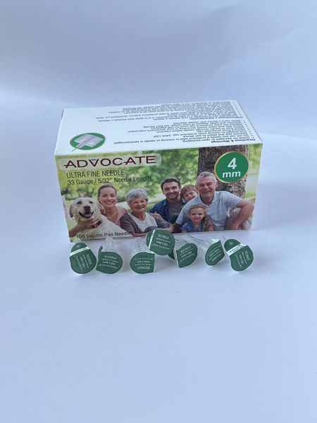 Голки інсулінові ADVOCATE Адвокат Pen Needles 33G/4мм, ПОШТУЧНО 2386066649 фото