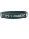 Силіконовий ID-браслет TYPE 1 DIABETIC для дорослих 2092385891 фото
