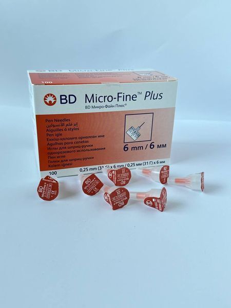 Голки BD Micro-Fine Plus ( БіДі Мікро-файн) 31G/6 мм, ПОШТУЧНО 1393991134 фото
