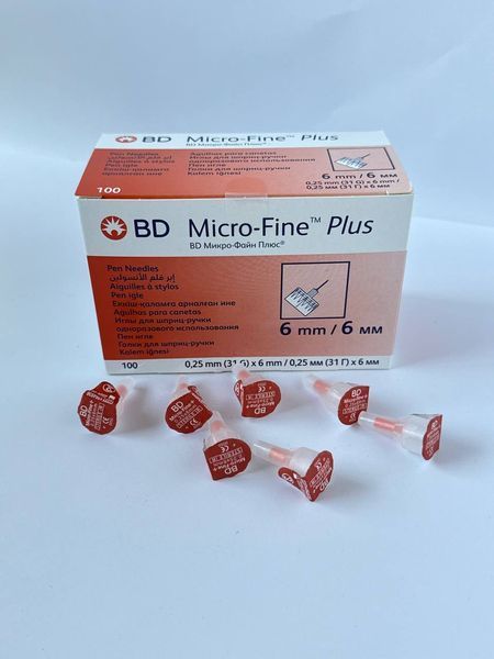 Голки BD Micro-Fine Plus ( БіДі Мікро-файн) 31G/6 мм, ПОШТУЧНО 1393991134 фото