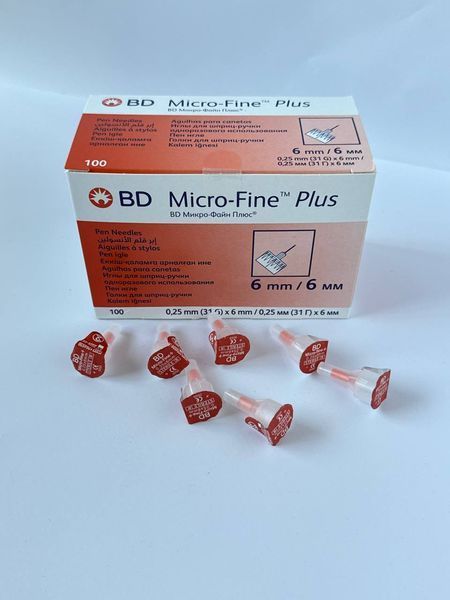 Голки BD Micro-Fine Plus ( БіДі Мікро-файн) 31G/6 мм, ПОШТУЧНО 1393991134 фото