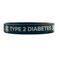 Силіконовий ID-браслет TYPE 2 DIABETIC для дорослих 2092388704 фото