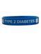 Силіконовий ID-браслет TYPE 2 DIABETIC для дорослих 2092388705 фото
