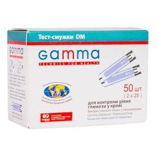 Тест-смужки Gamma DM (Гамма ДМ), 50 шт. 1221397331 фото